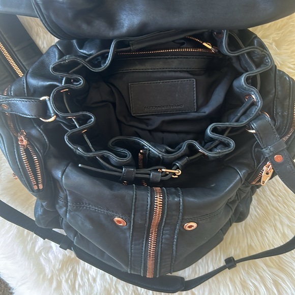 Alexander Wang Lambskin Marti Backpack Washed Black Rose Gold Hardware - Picture 2 of 7